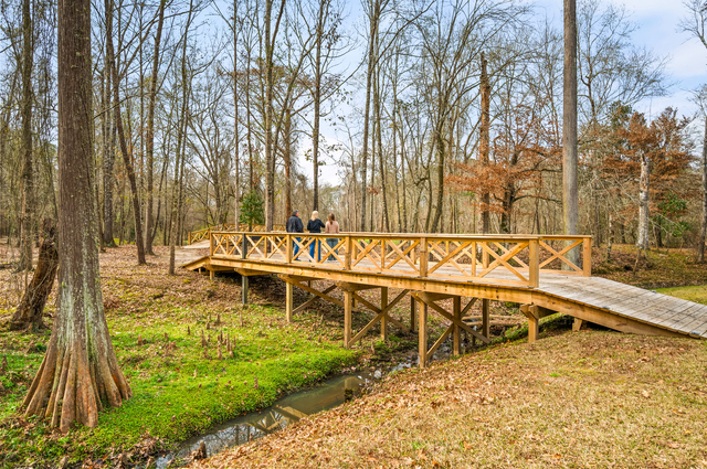 Bayou Clear Creek bridge and trail